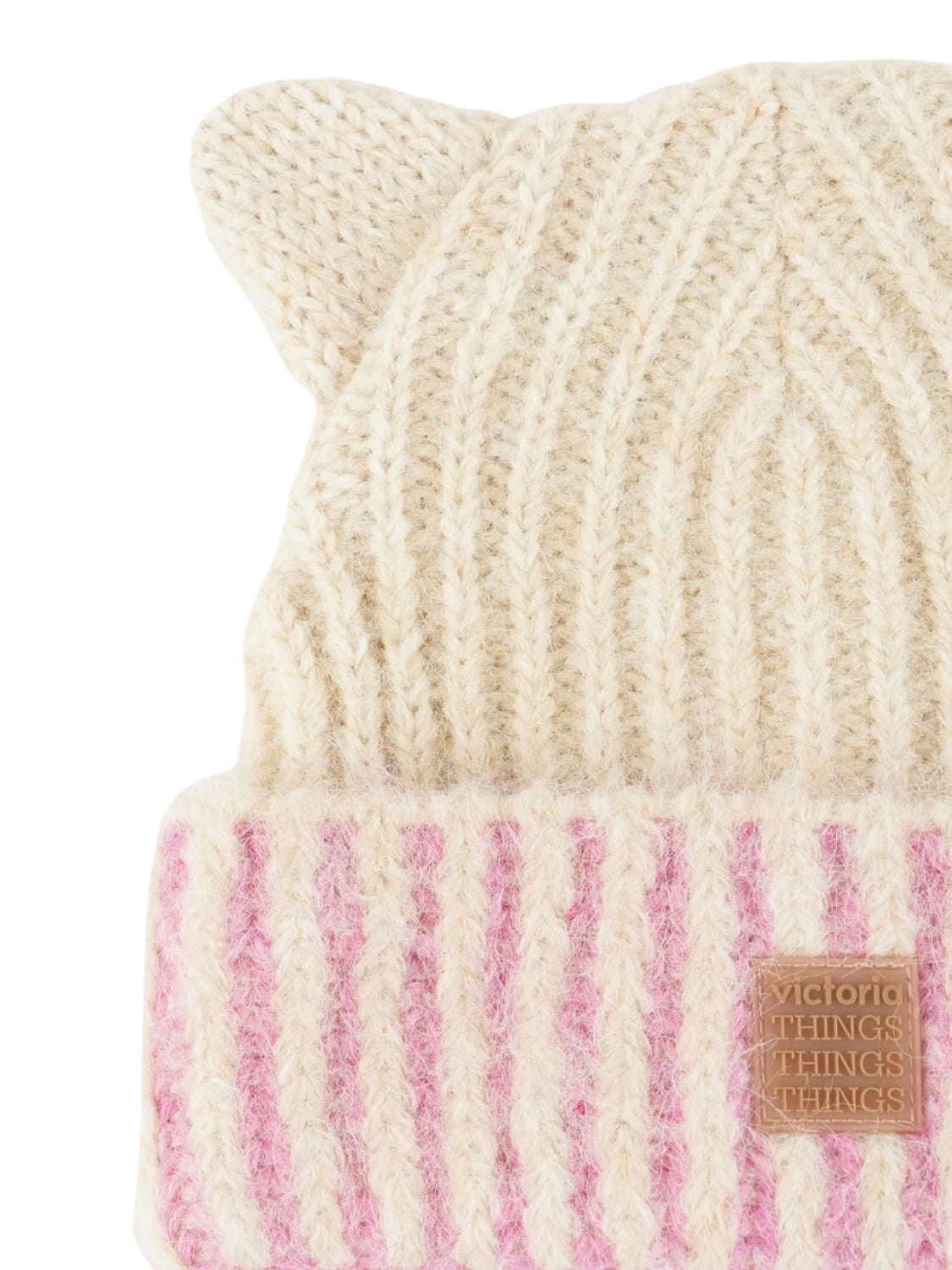 Gorro Punto Orejitas Victoria Rosa