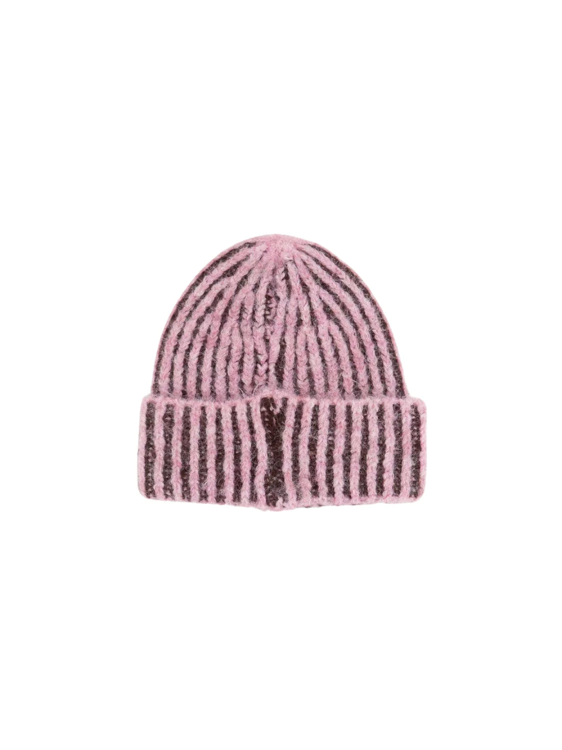 Gorro Punto Bicolor Victoria Malva | Bicos de Fío