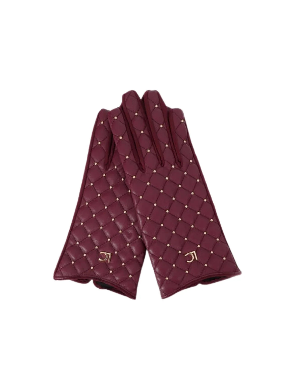 Guantes Lola Casademunt Mini Tachas Burdeos | Bicos de Fío