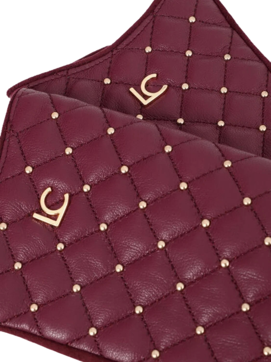 Guantes Lola Casademunt Mini Tachas Burdeos | Bicos de Fío