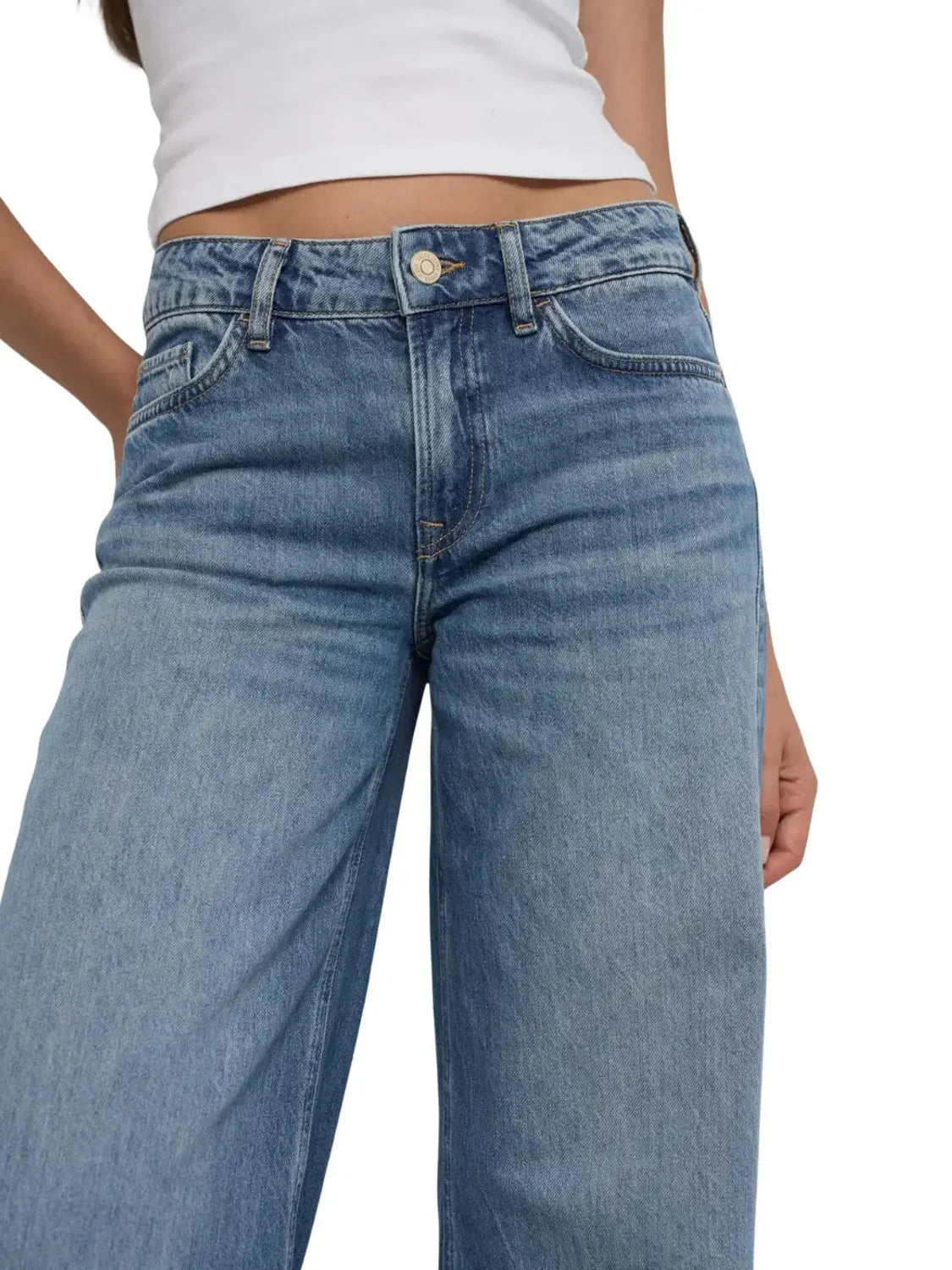 Vaqueros Salsa Jeans Estrella Medium Wash Azul | Bicos de Fío
