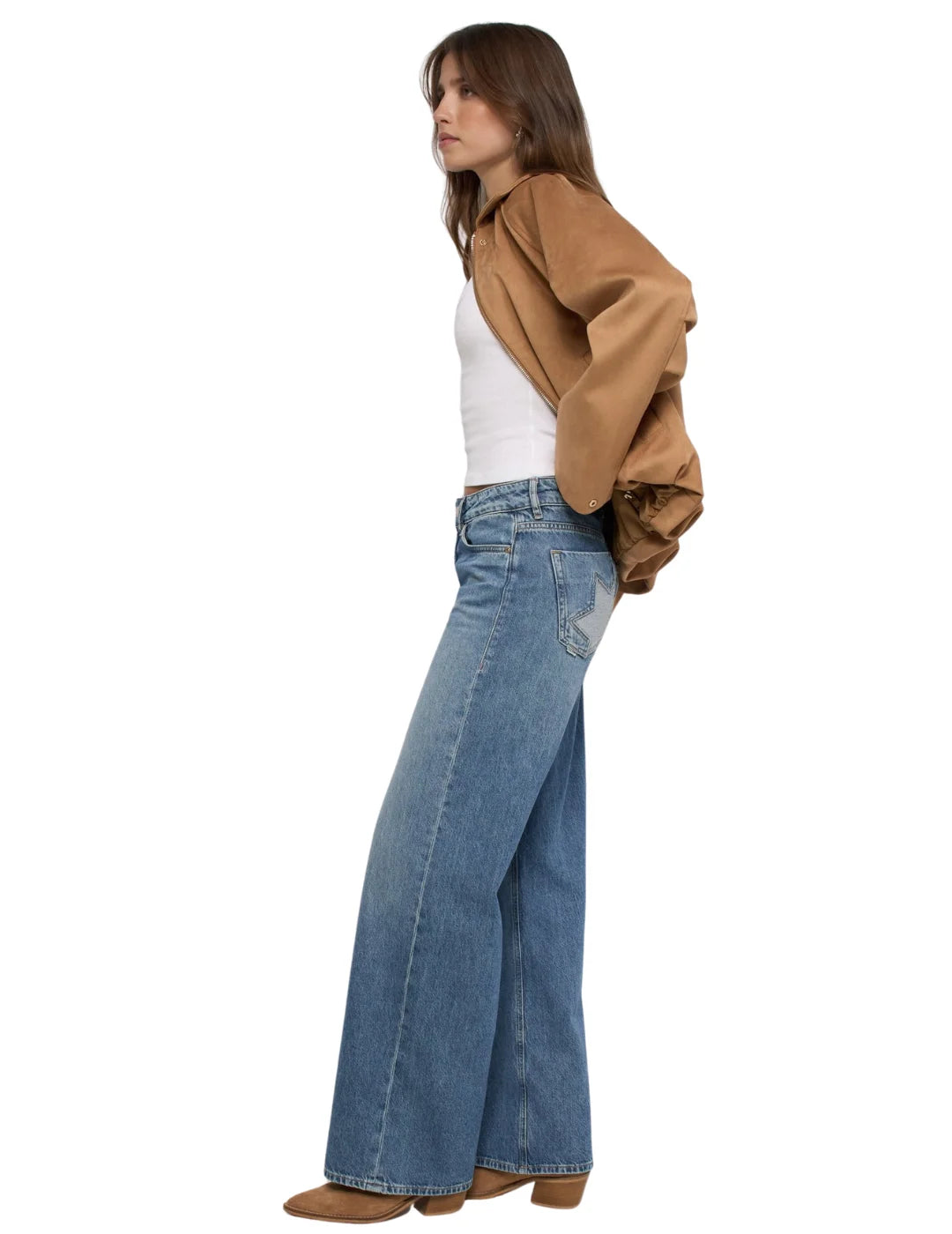 Vaqueros Salsa Jeans Estrella Medium Wash Azul | Bicos de Fío