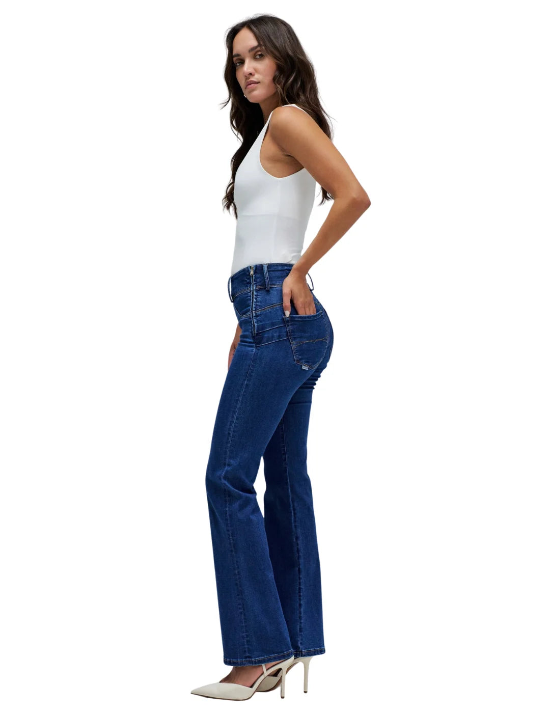 Jegging Secret Silhouette Salsa Jeans Azul | Bicos de Fío