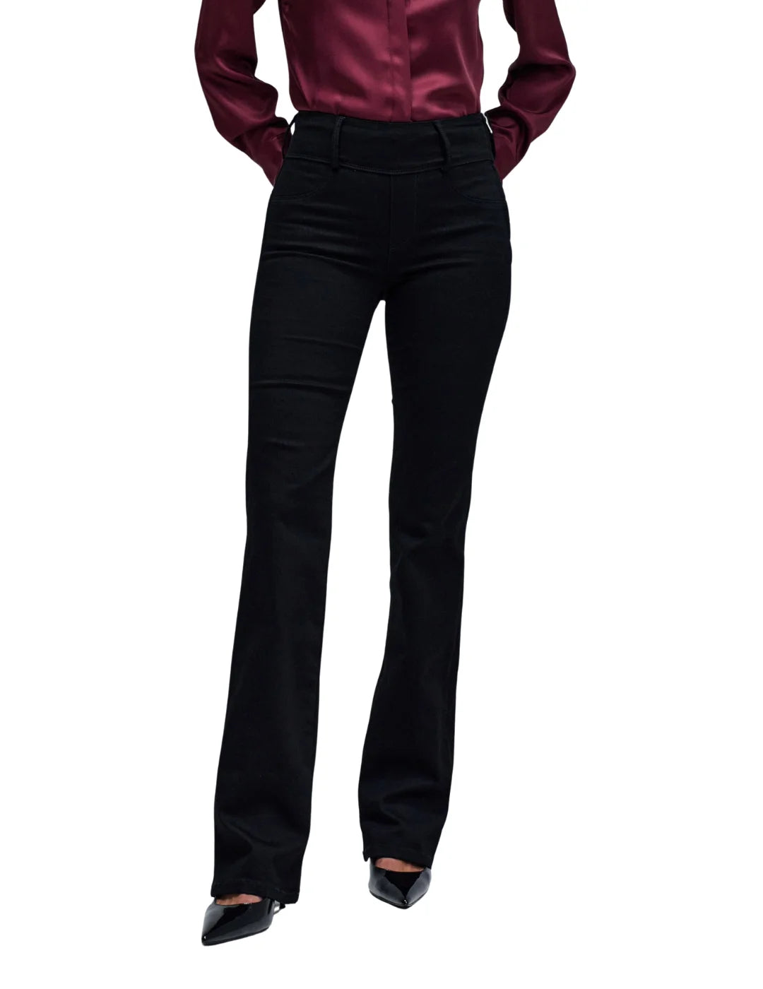 Jegging Secret Silhouette Salsa Jeans Negro Bicos de Fío