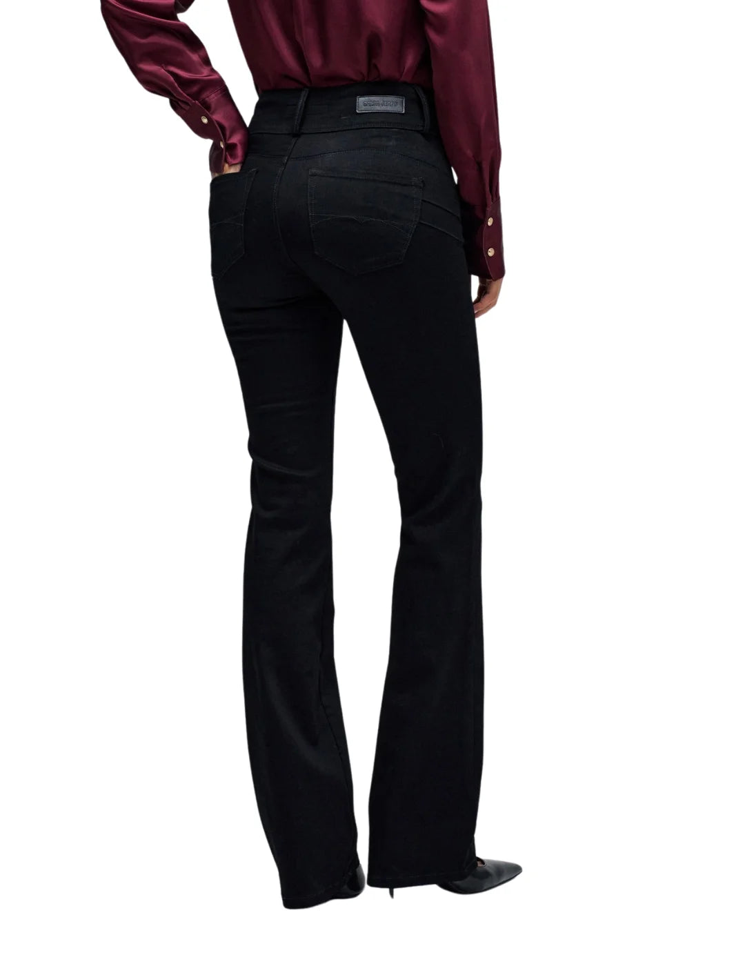 Jegging Secret Silhouette Salsa Jeans Negro | Bicos de Fío