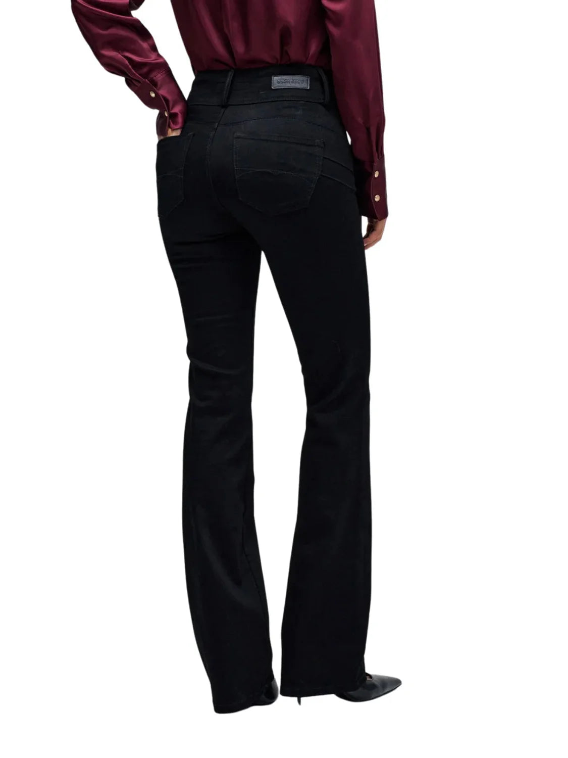 Jegging Secret Silhouette Salsa Jeans Negro | Bicos de Fío