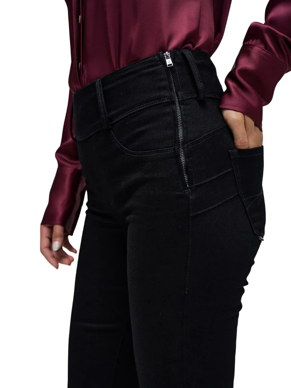 Jegging Secret Silhouette Salsa Jeans Negro | Bicos de Fío
