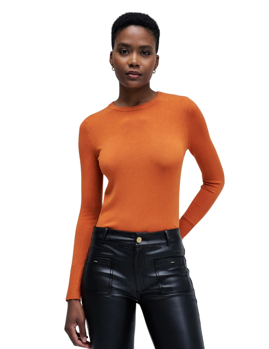Jersey Básico Salsa Jeans Naranja | Bicos de Fío