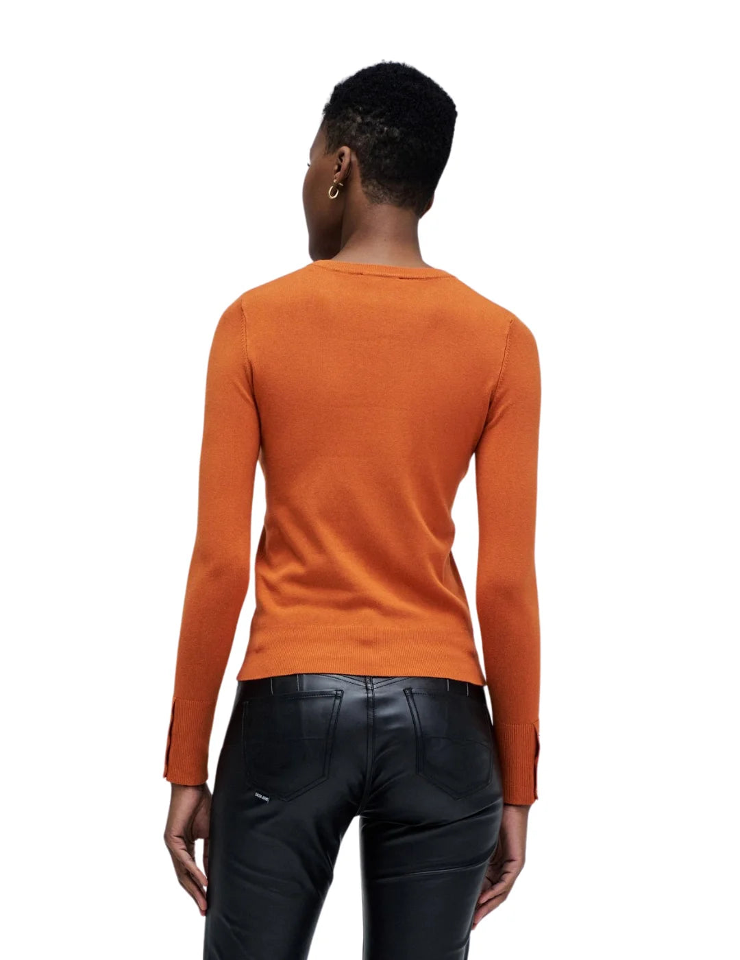 Jersey Básico Salsa Jeans Naranja | Bicos de Fío