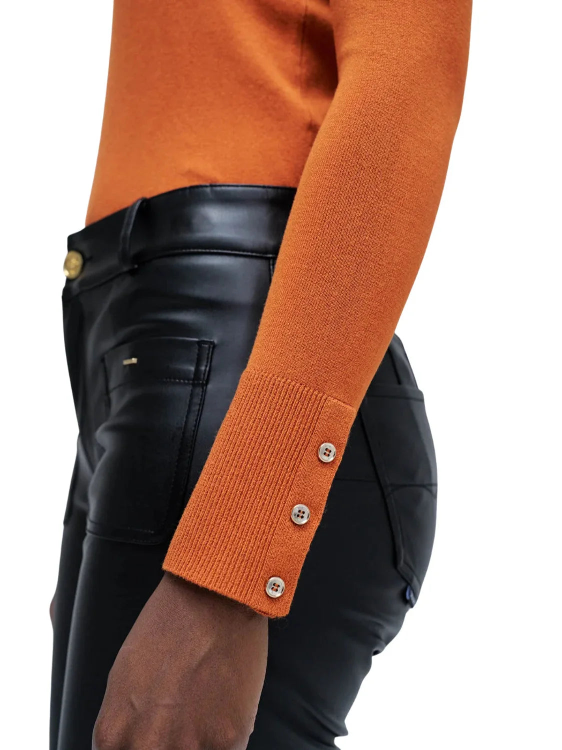Jersey Básico Salsa Jeans Naranja | Bicos de Fío