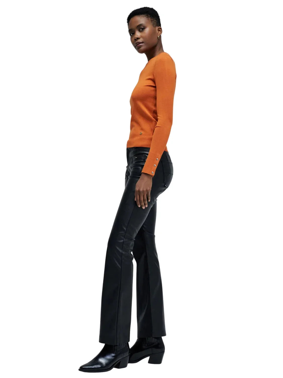 Jersey Básico Salsa Jeans Naranja | Bicos de Fío
