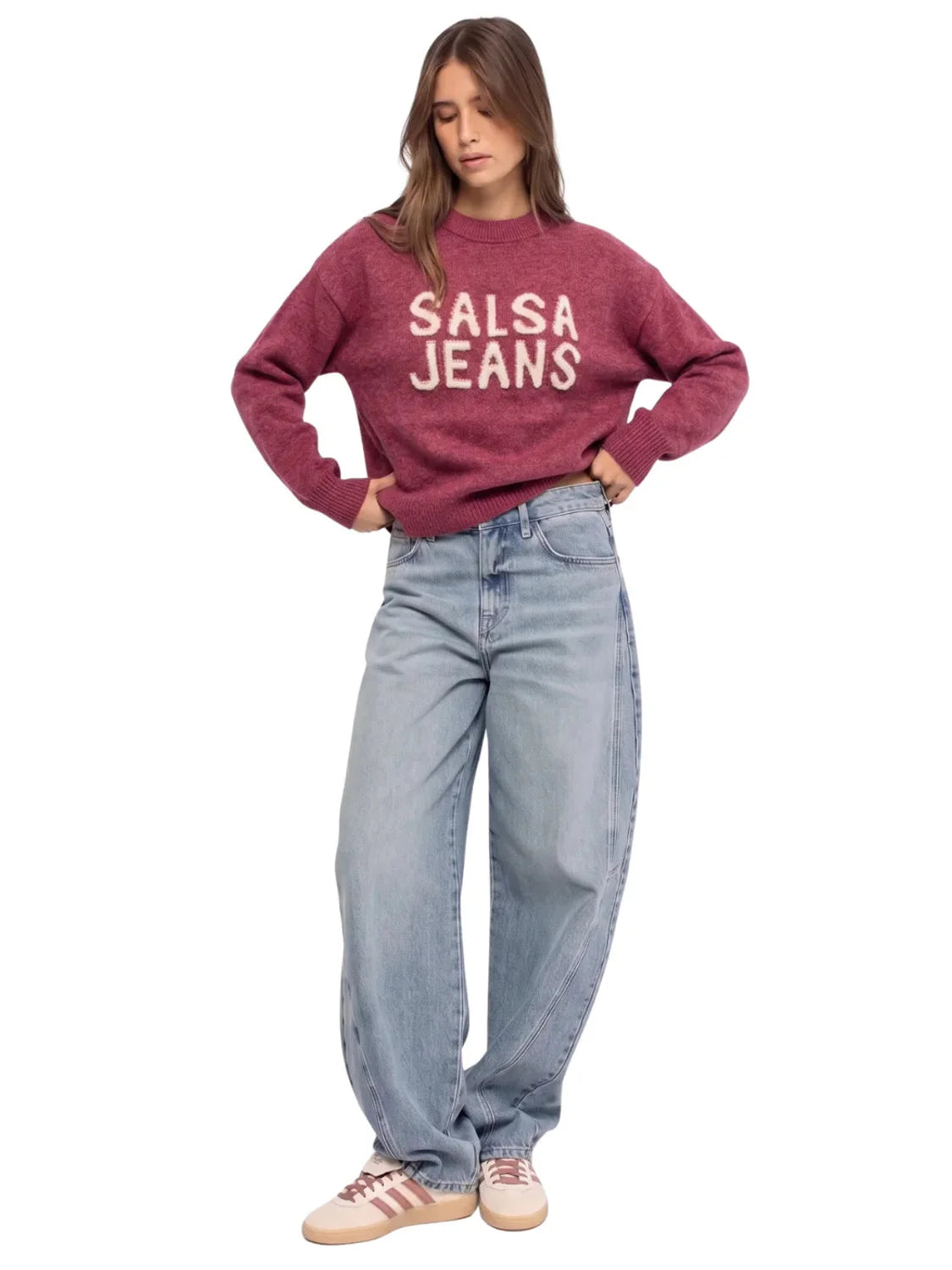 Jersey Branding Relieve Salsa Jeans Dark Red | Bicos de Fío