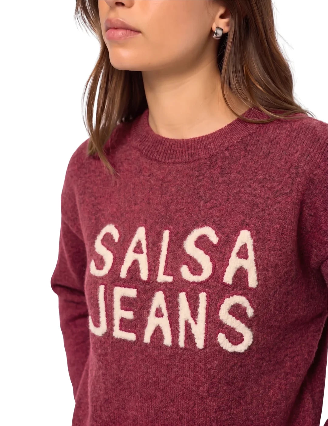 Jersey Branding Relieve Salsa Jeans Dark Red | Bicos de Fío