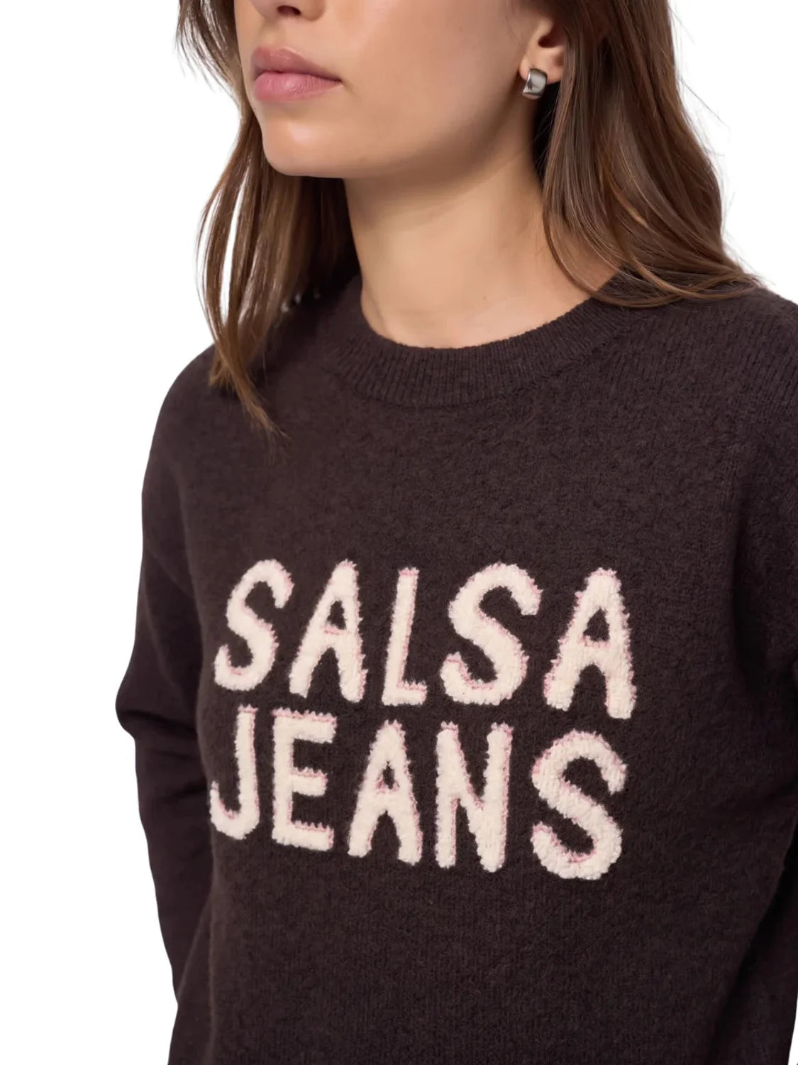 Jersey Branding Relieve Salsa Jeans Marrón | Bicos de Fío