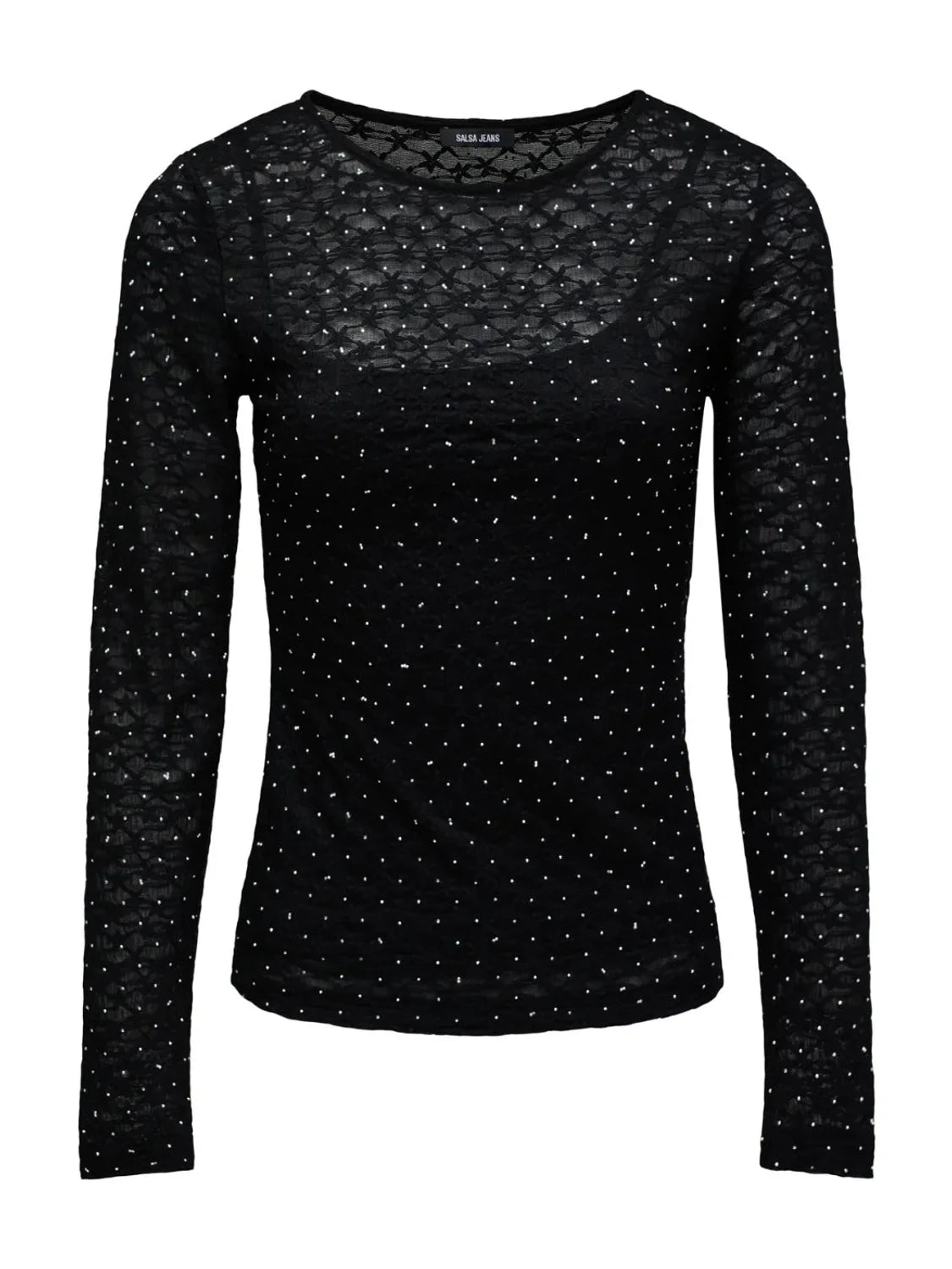 Jersey Brillantes Salsa Jeans Negro | Bicos de Fío