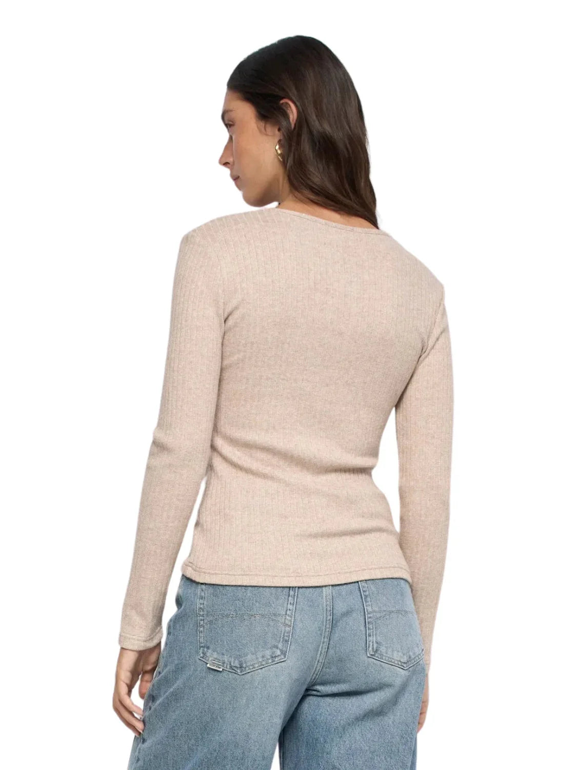 Jersey Canalé Lazos Salsa Jeans Beige | Bicos de Fío