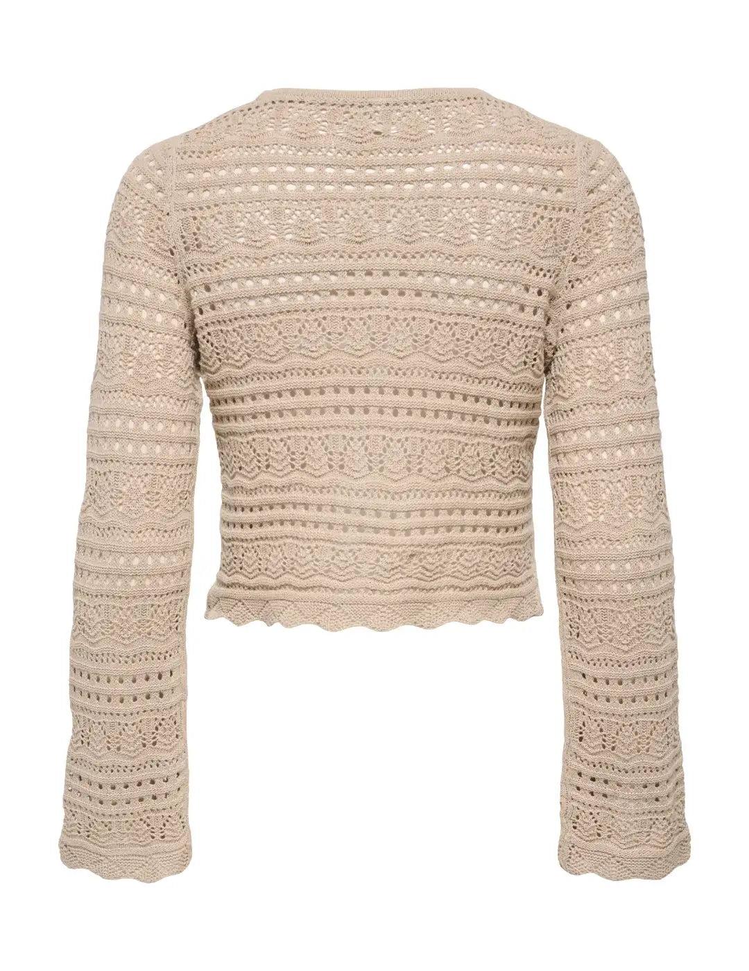 Jersey Cropped ONLY Elke Marrón Tan | Bicos de Fío