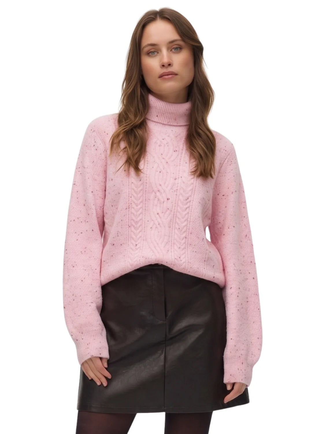 Jersey Cuello Alto Vero Moda Ash Rosa | Bicos de Fío