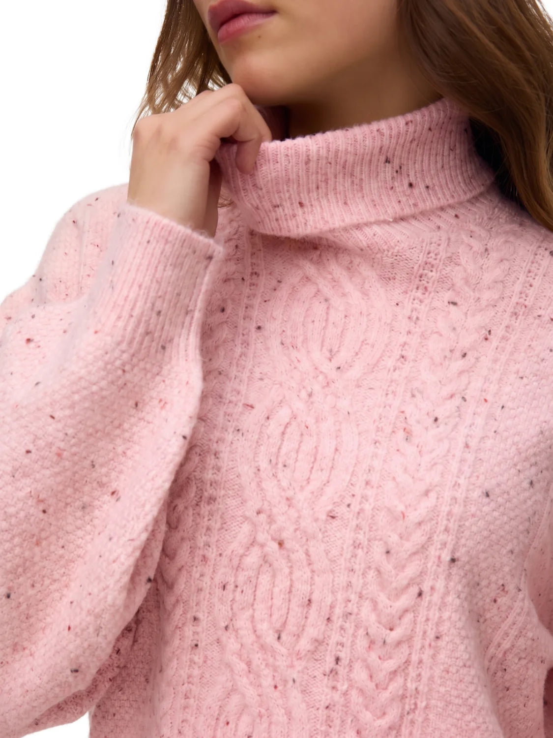 Jersey Cuello Alto Vero Moda Ash Rosa | Bicos de Fío