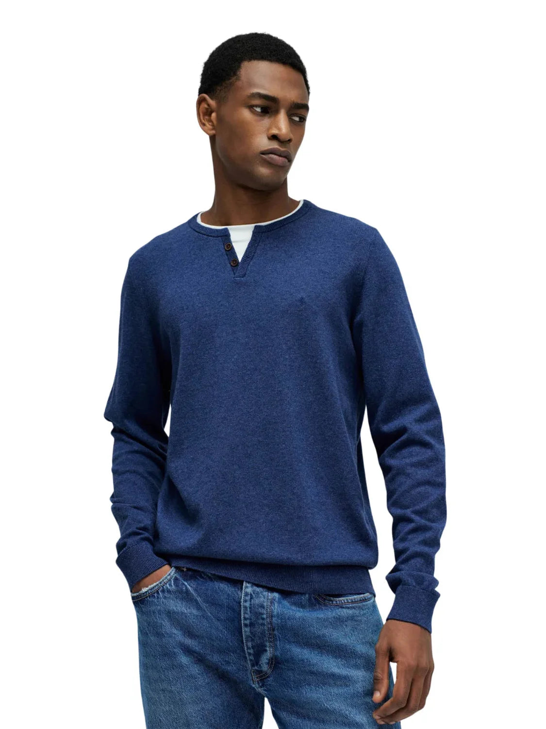 Jersey Cuello Camiseta Salsa Jeans Azul | Bicos de Fío