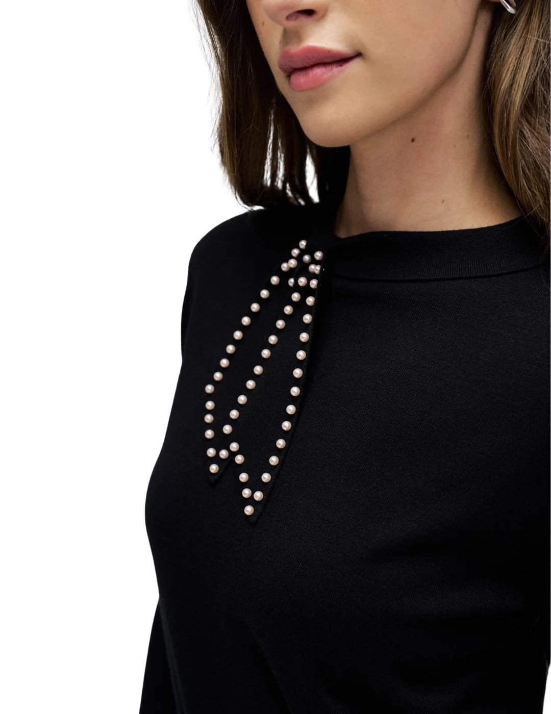 Jersey Punto Lazo Salsa Jeans Negro | Bicos de Fío