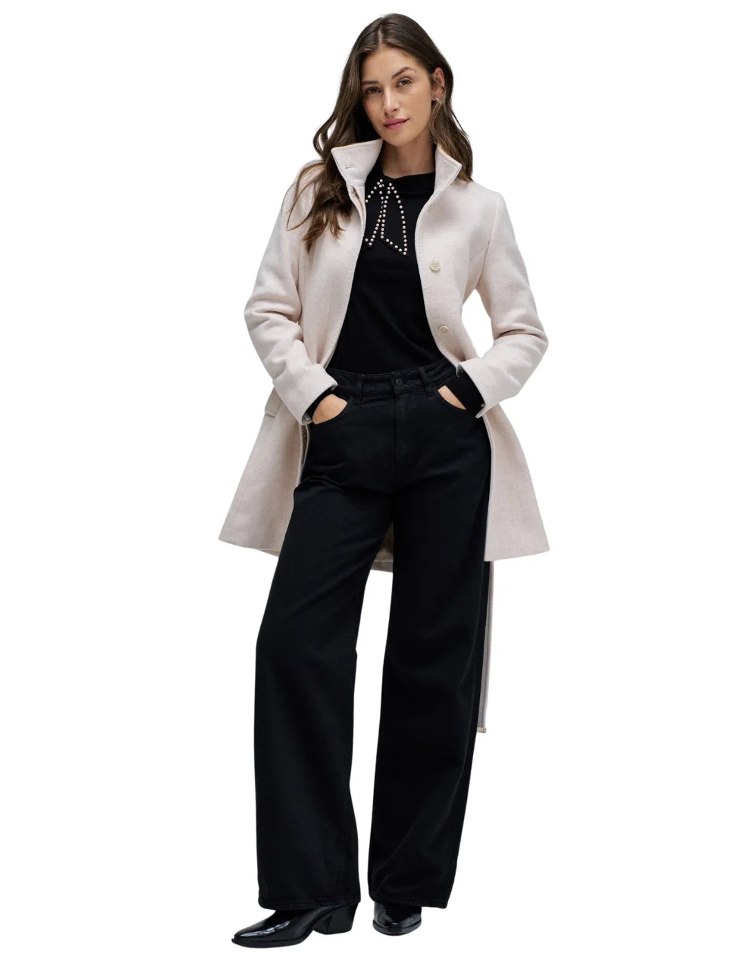Jersey Punto Lazo Salsa Jeans Negro | Bicos de Fío