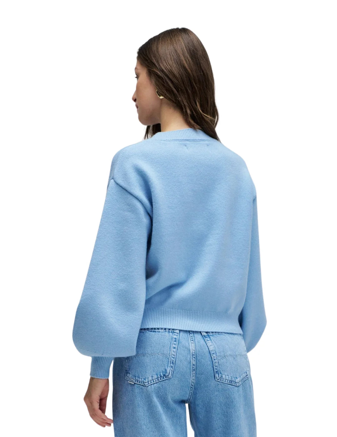 Jersey Detalle Perlas Salsa Jeans Azul | Bicos de Fío
