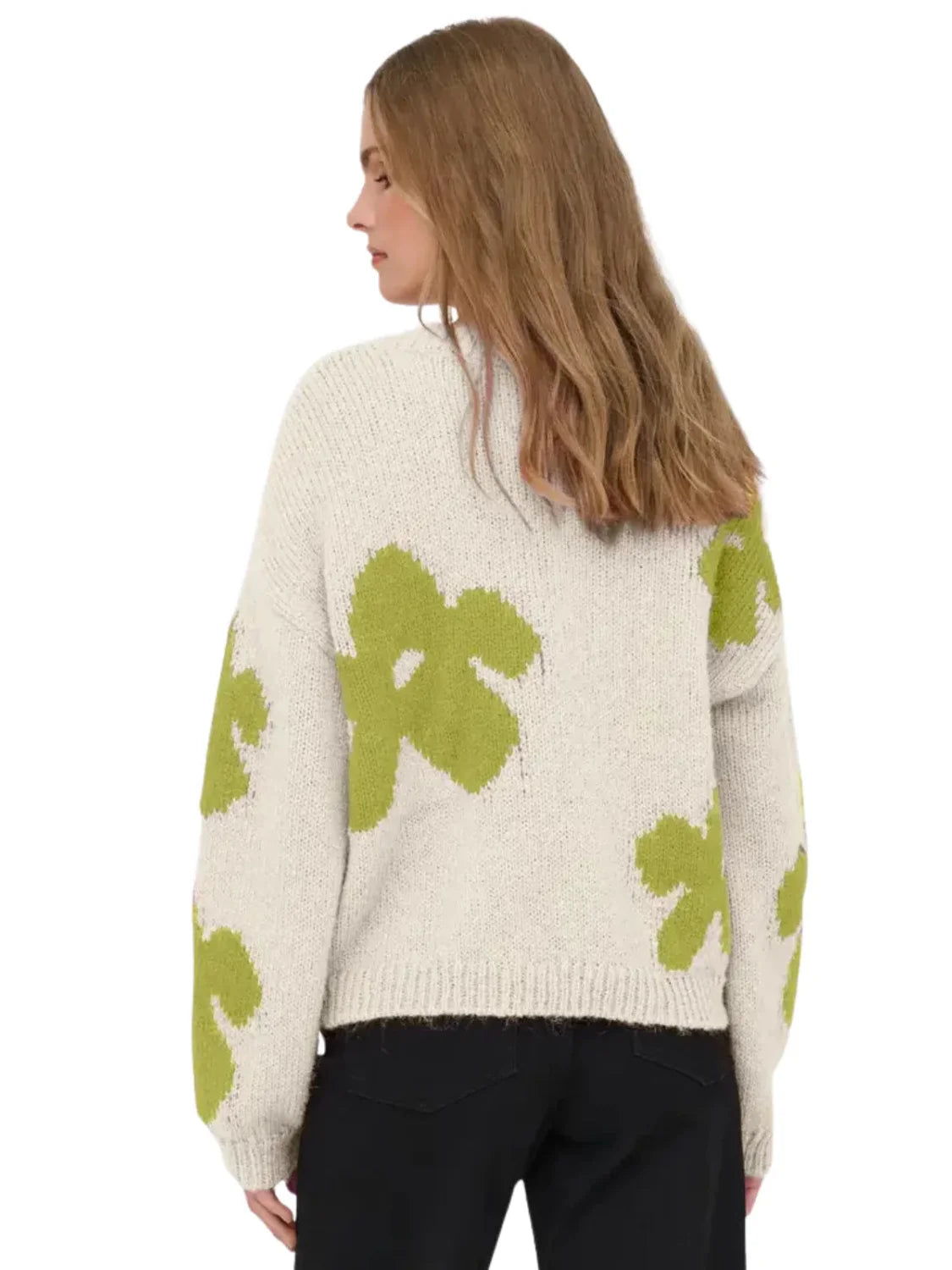 Jersey Flores ONLY Bootle Beige | Bicos de Fío