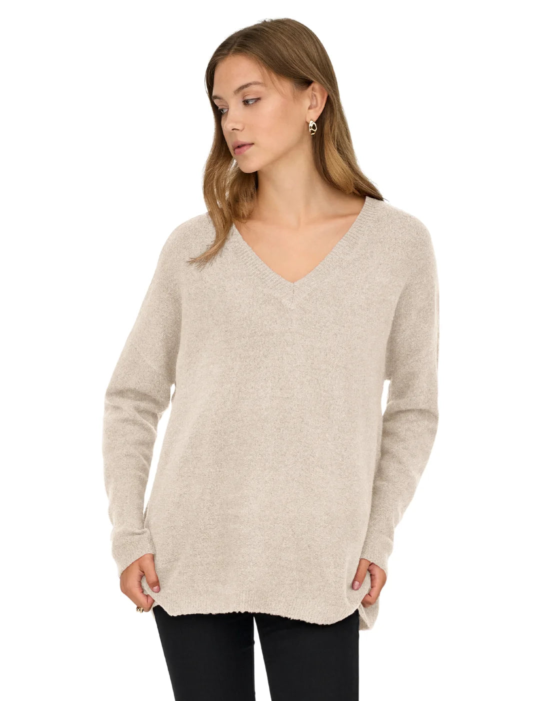 Jersey Largo ONLY Talio Beige | Bicos de Fío