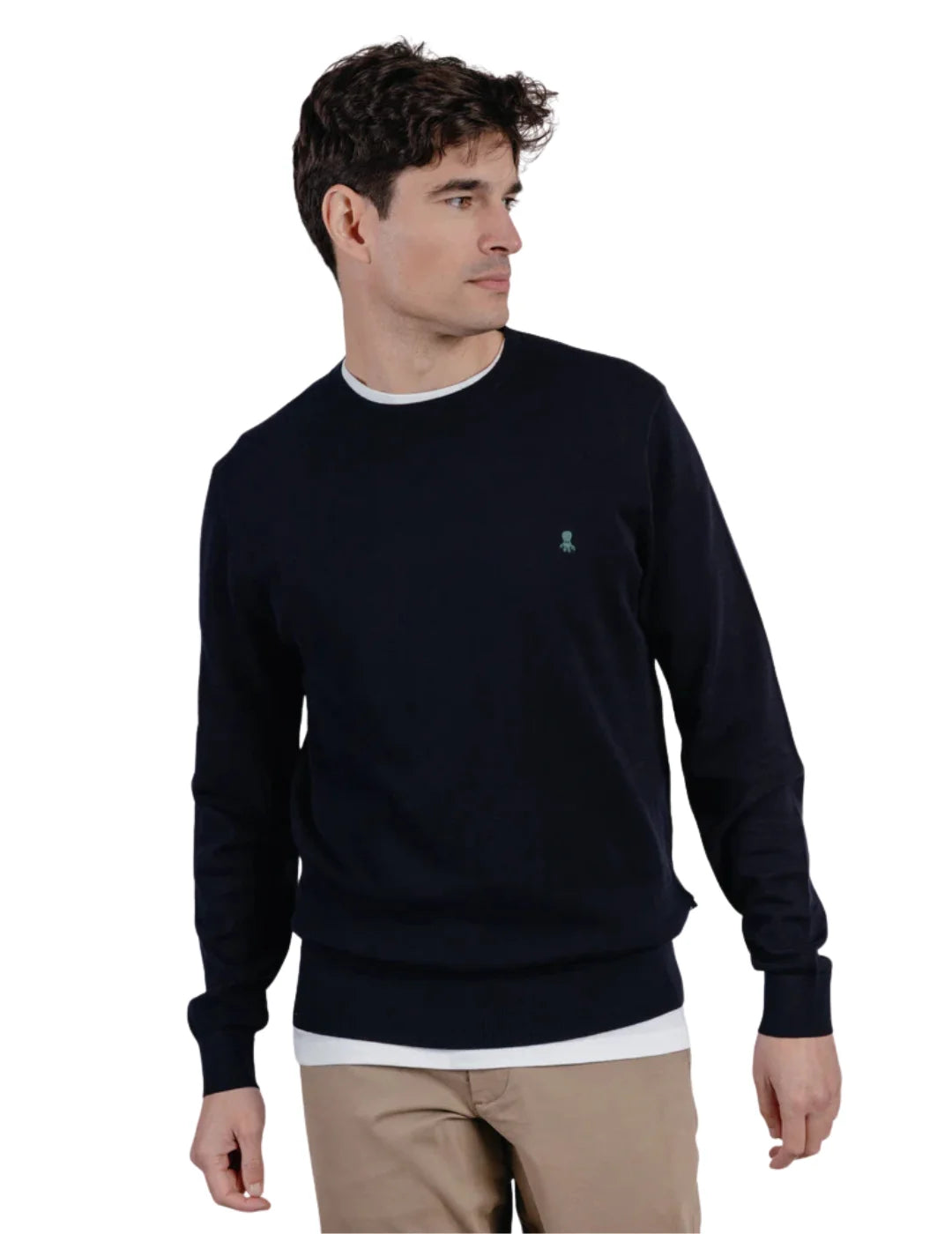 Jersey Logo Bordado El Pulpo Azul Marino Delavé | Bicos de Fío