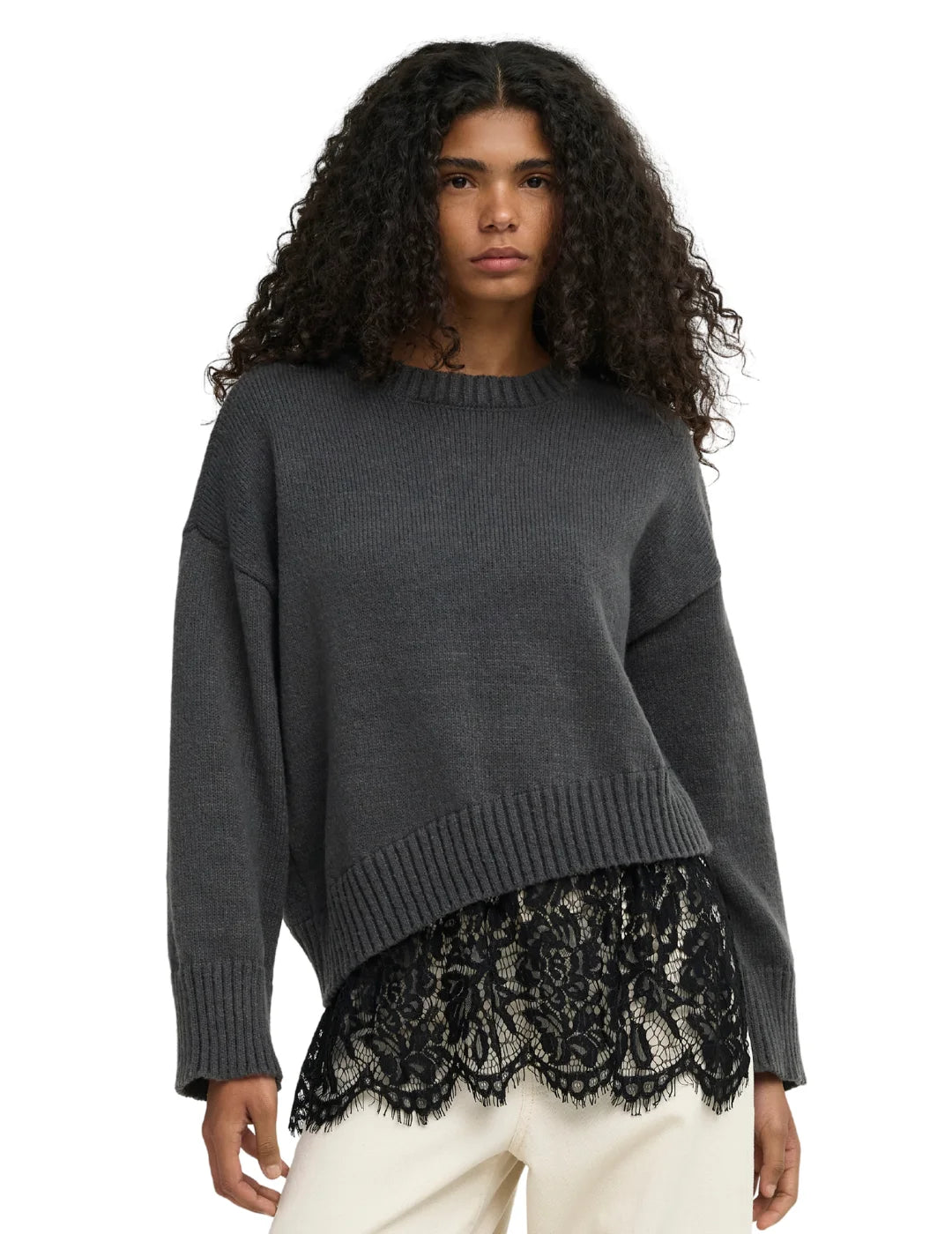 Jersey ONLY Evie Gris Oscuro | Bicos de Fío