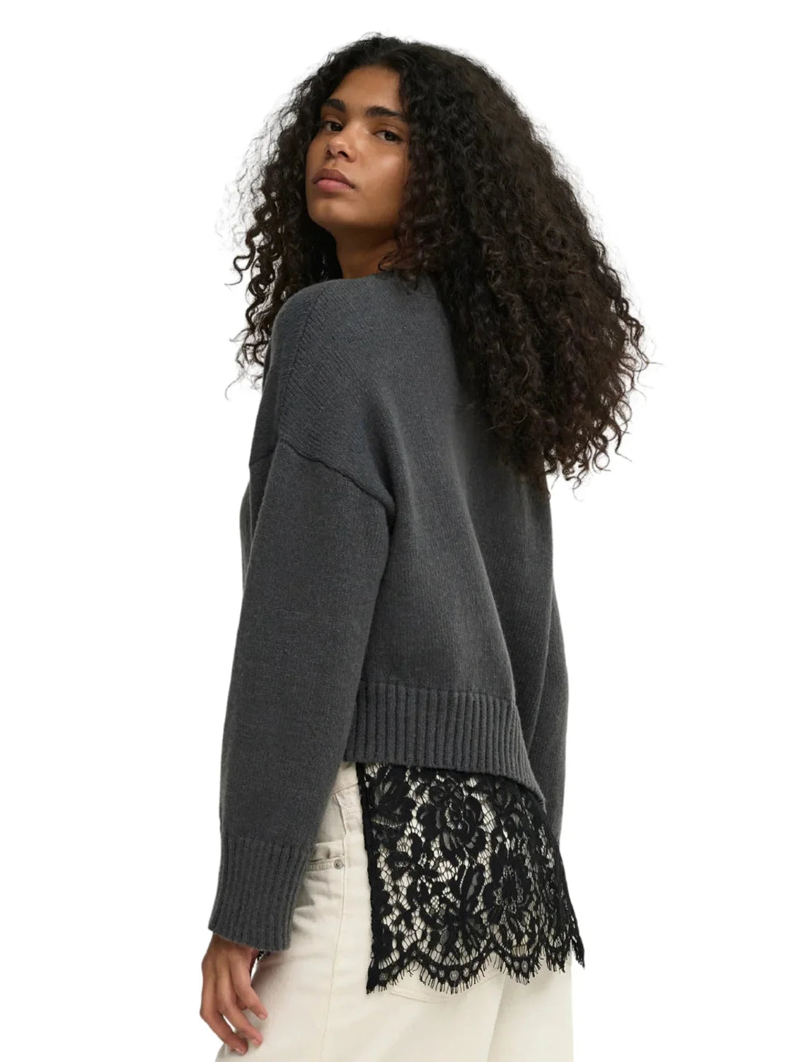 Jersey ONLY Evie Gris Oscuro | Bicos de Fío