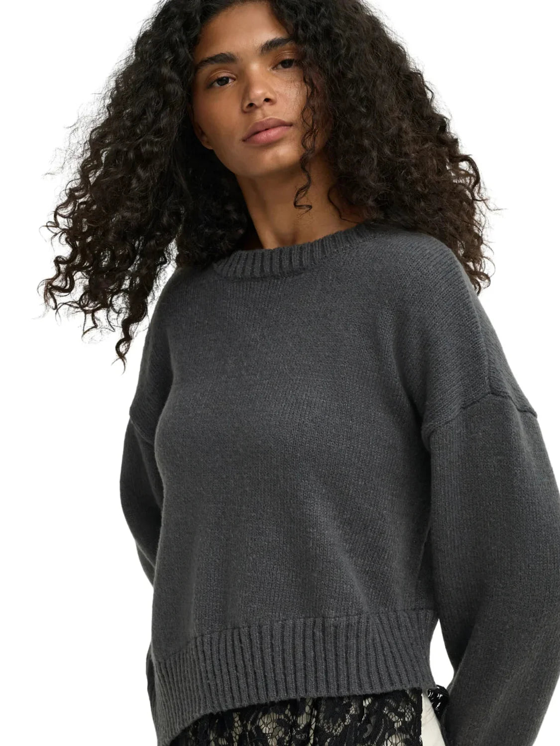 Jersey ONLY Evie Gris Oscuro | Bicos de Fío