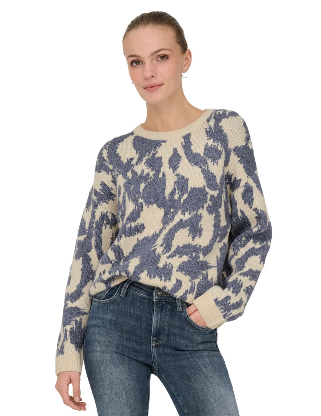 Jersey ONLY Gigi Glitter Azul | Bicos de Fío