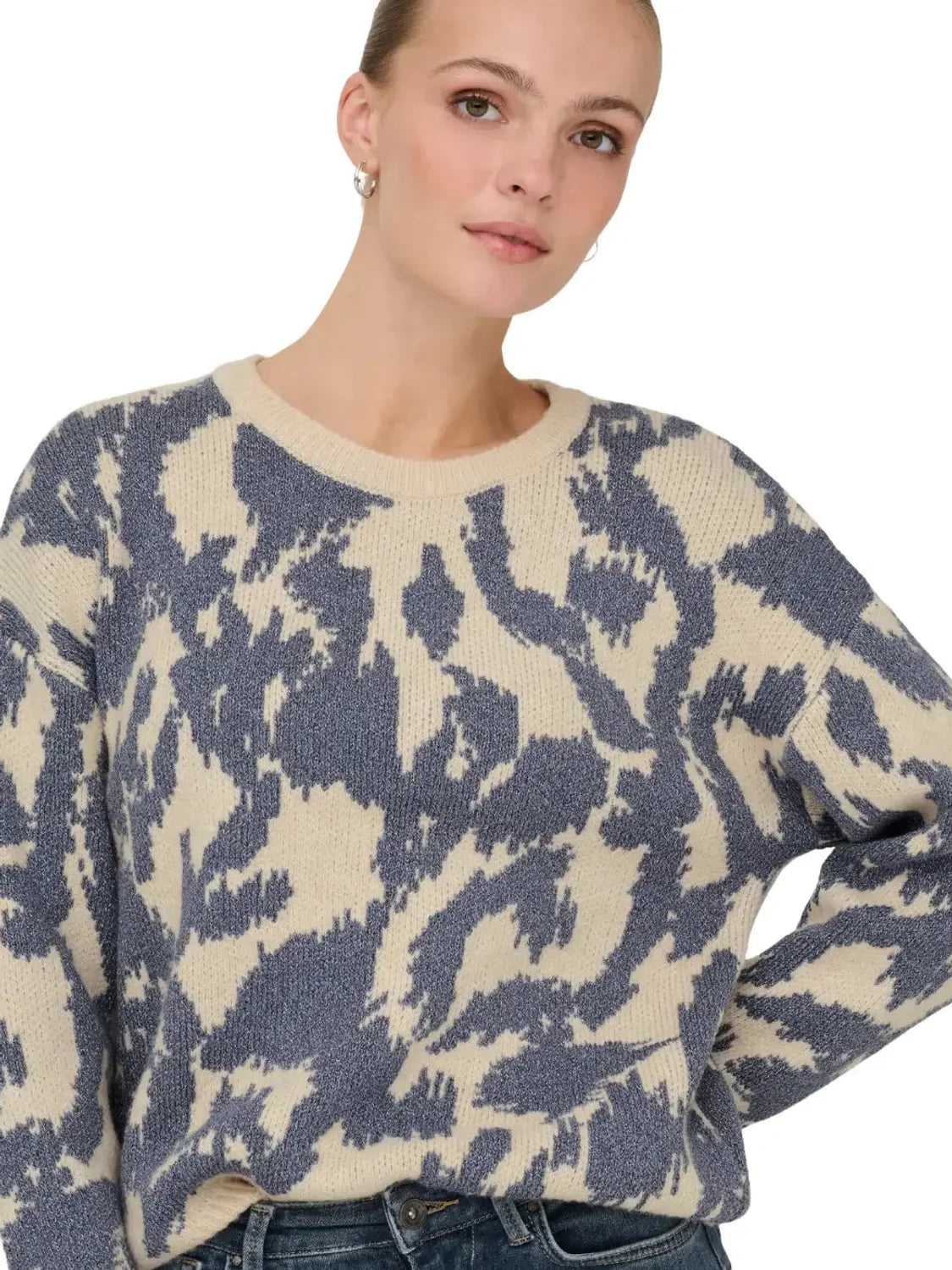 Jersey ONLY Gigi Glitter Azul | Bicos de Fío