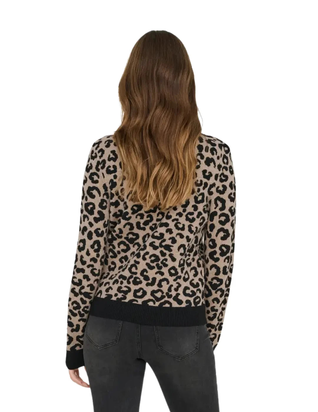 Jersey Animal Print ONLY Ibi Camel | Bicos de Fío