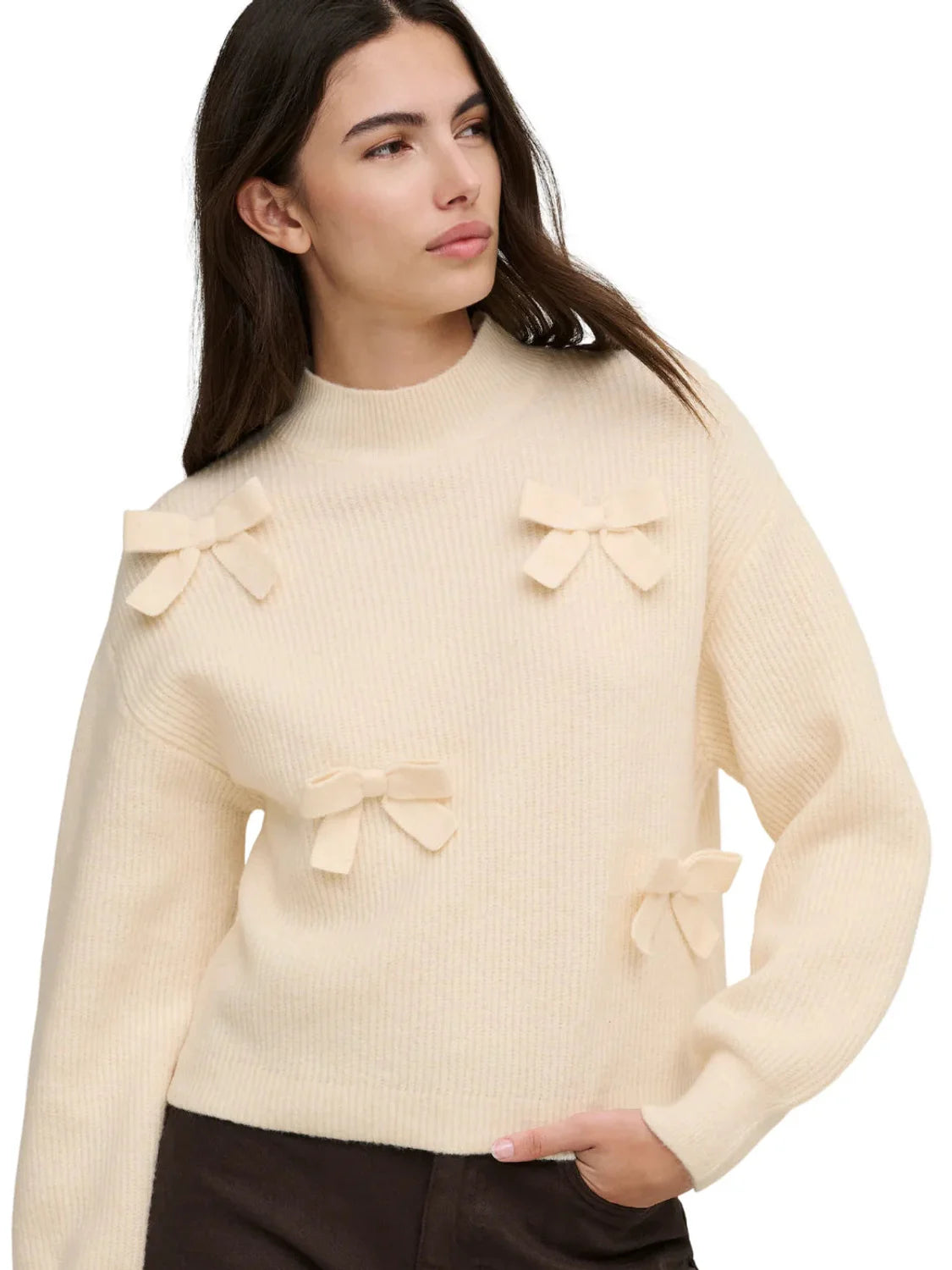 Jersey ONLY Lisa Lazos Beige | Bicos de Fío