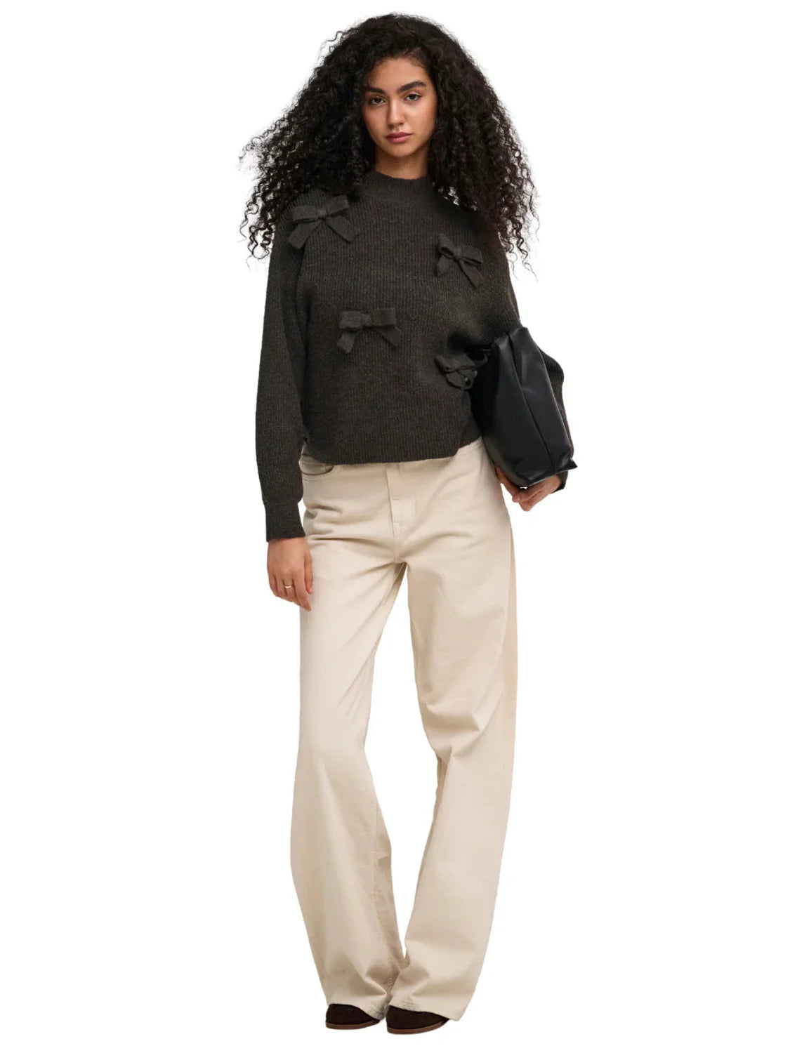 Jersey ONLY Lisa Lazos Marrón | Bicos de Fío