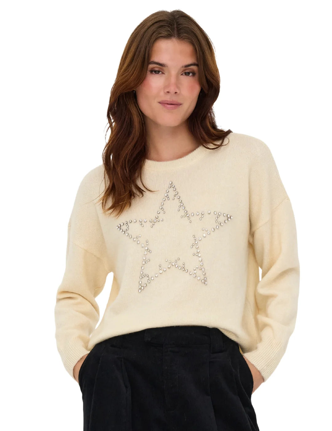 Jersey ONLY Renata Beige | Bicos de Fío