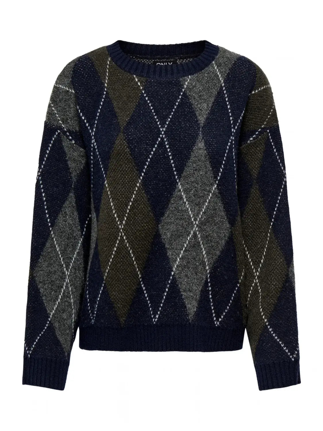 Jersey ONLY Rhombus Azul Marino | Bicos de Fío