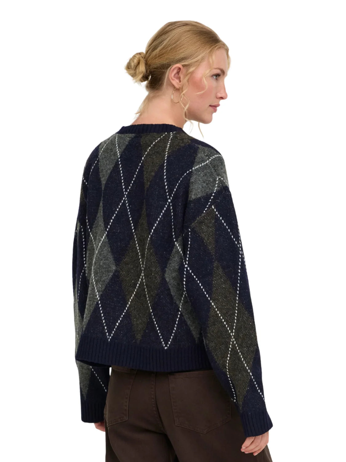 Jersey ONLY Rhombus Azul Marino | Bicos de Fío