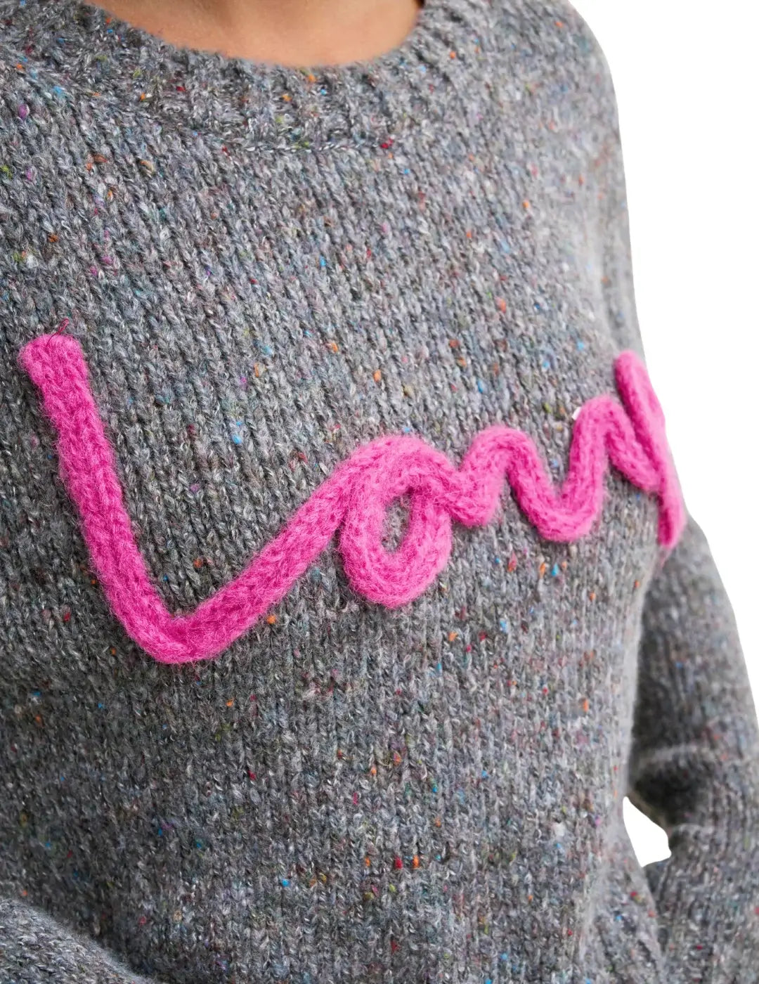 Jersey Cropped ONLY Smilla Love Gris | Bicos de Fío