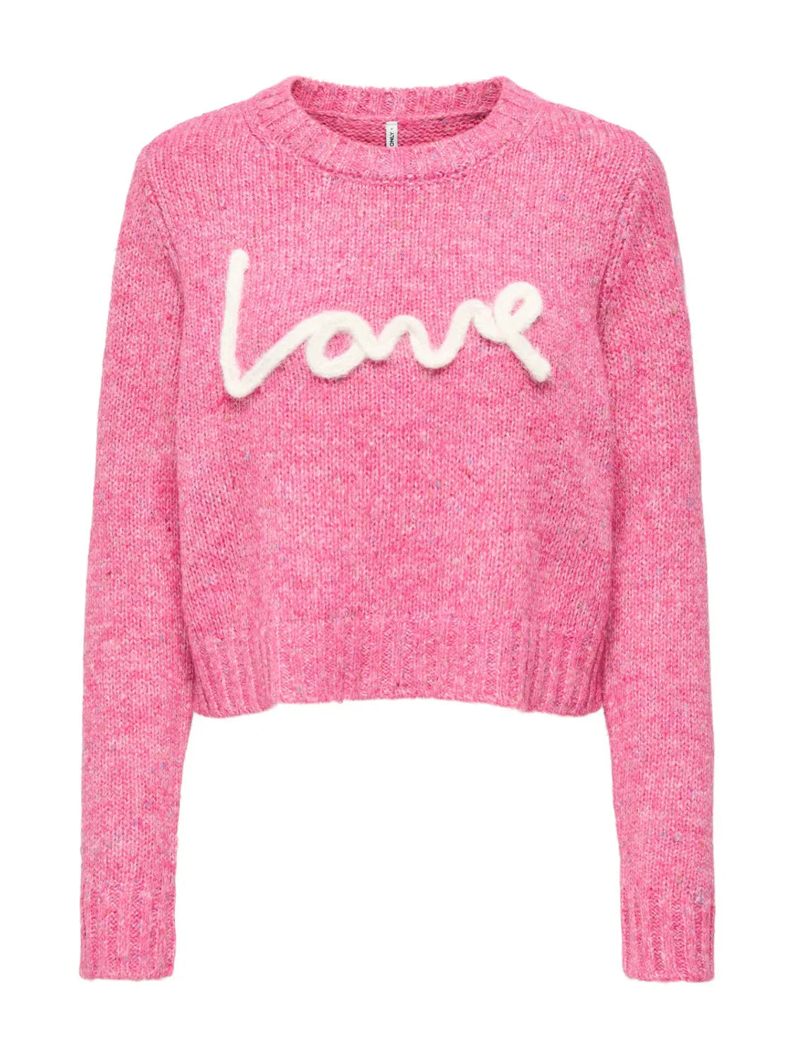 Jersey Cropped ONLY Smilla Love Rosa | Bicos de Fío