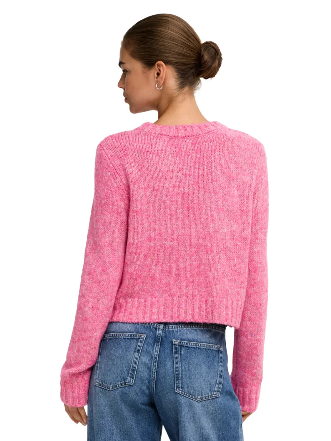 Jersey Cropped ONLY Smilla Love Rosa | Bicos de Fío