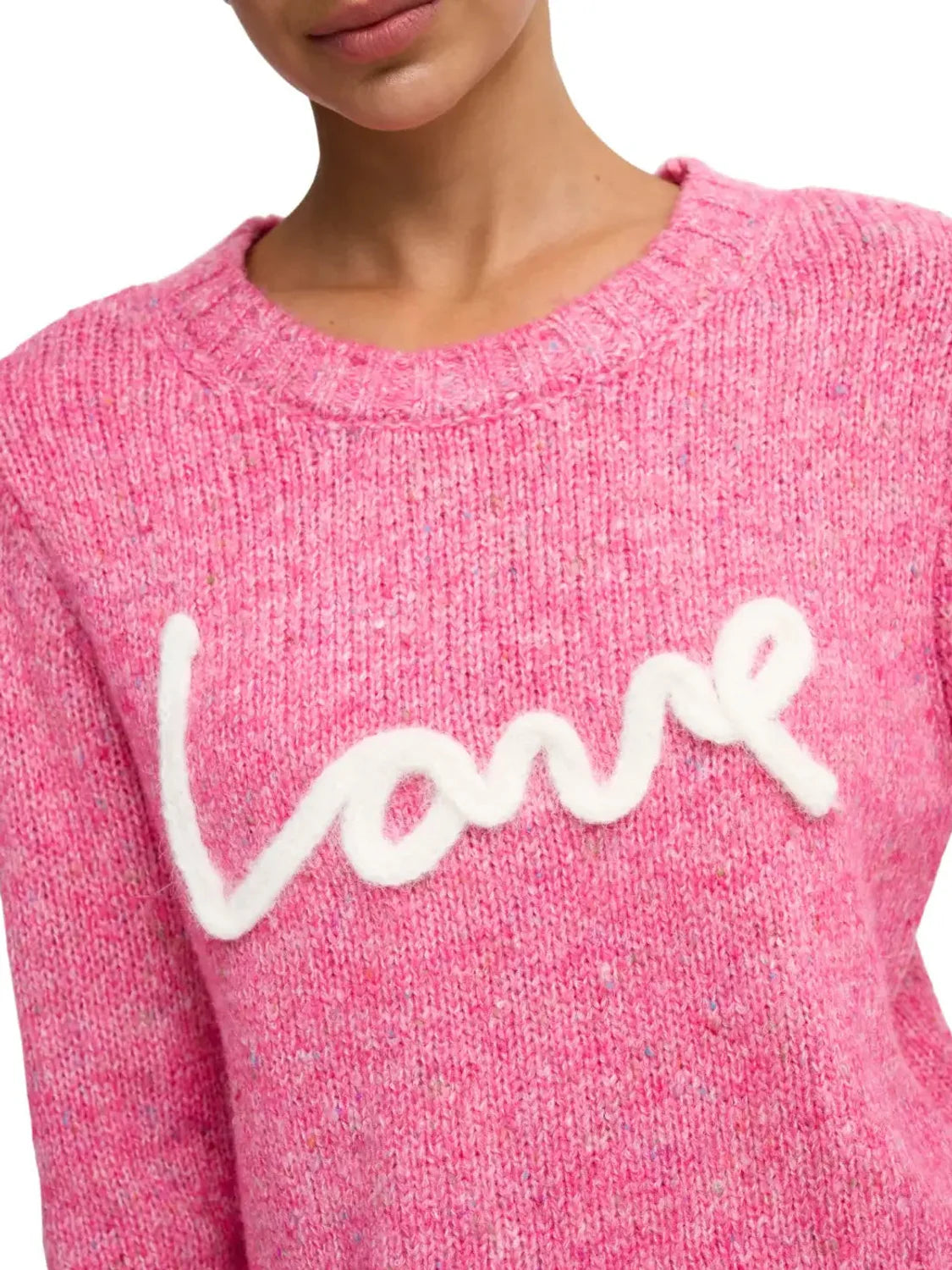Jersey Cropped ONLY Smilla Love Rosa | Bicos de Fío