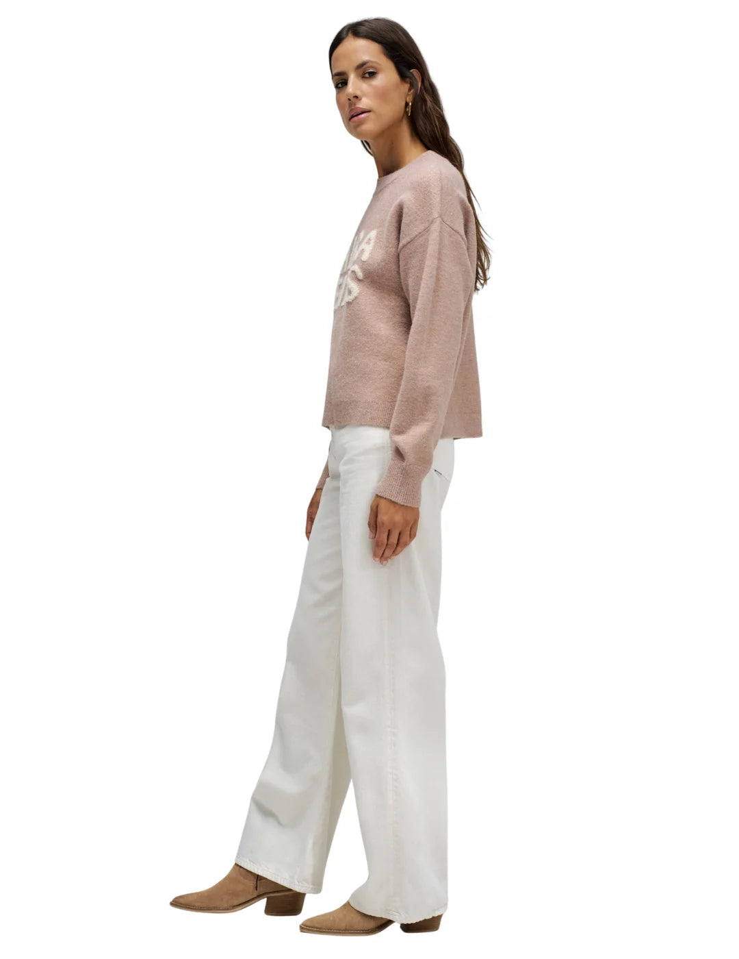 Jersey Branding Relieve Salsa Jeans Rosa | Bicos de Fío