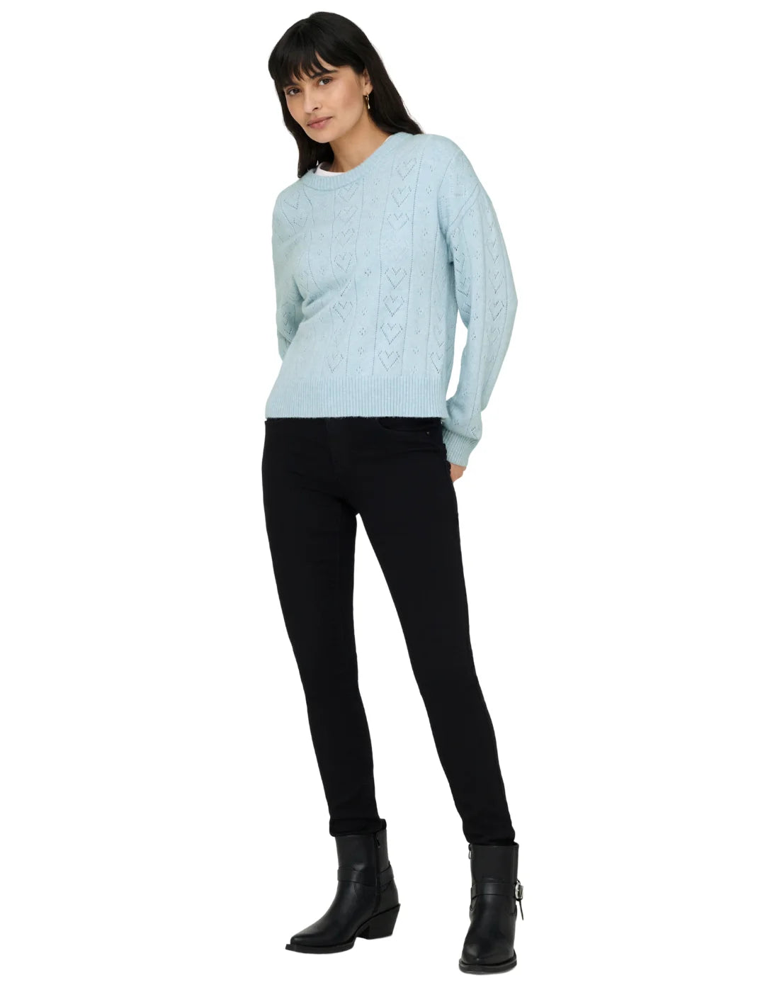 Jersey Corazones ONLY Isa Azul | Bicos de Fío