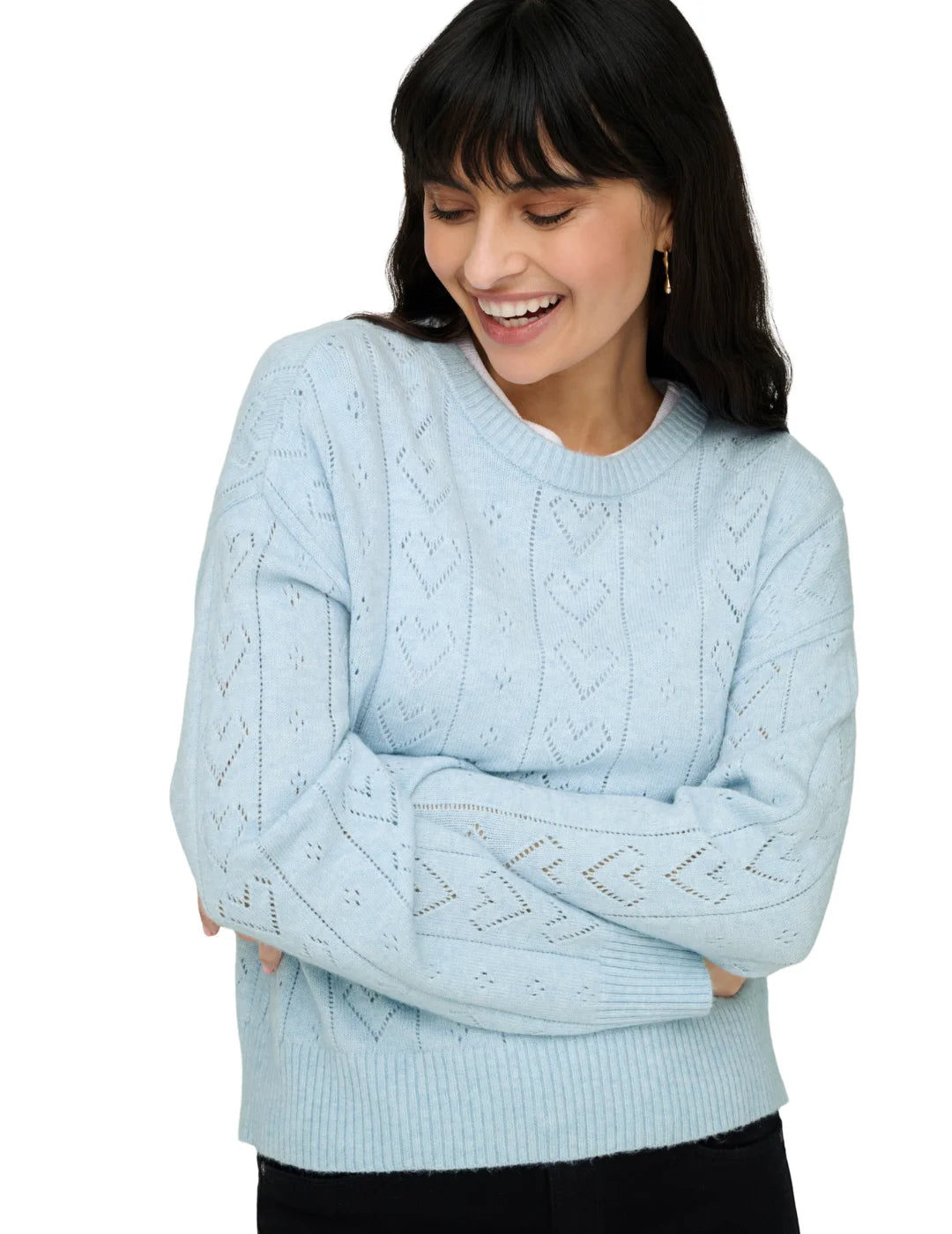 Jersey Corazones ONLY Isa Azul | Bicos de Fío