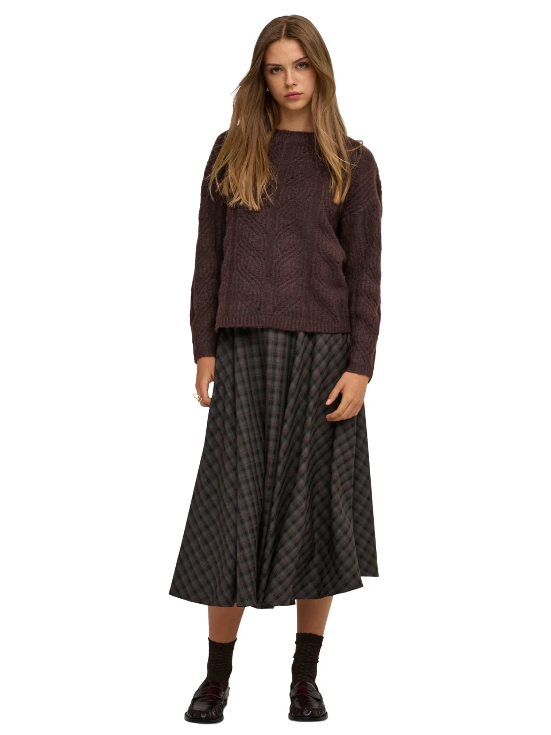 Jersey Punto ONLY Sophie Marrón Fudge | Bicos de Fío