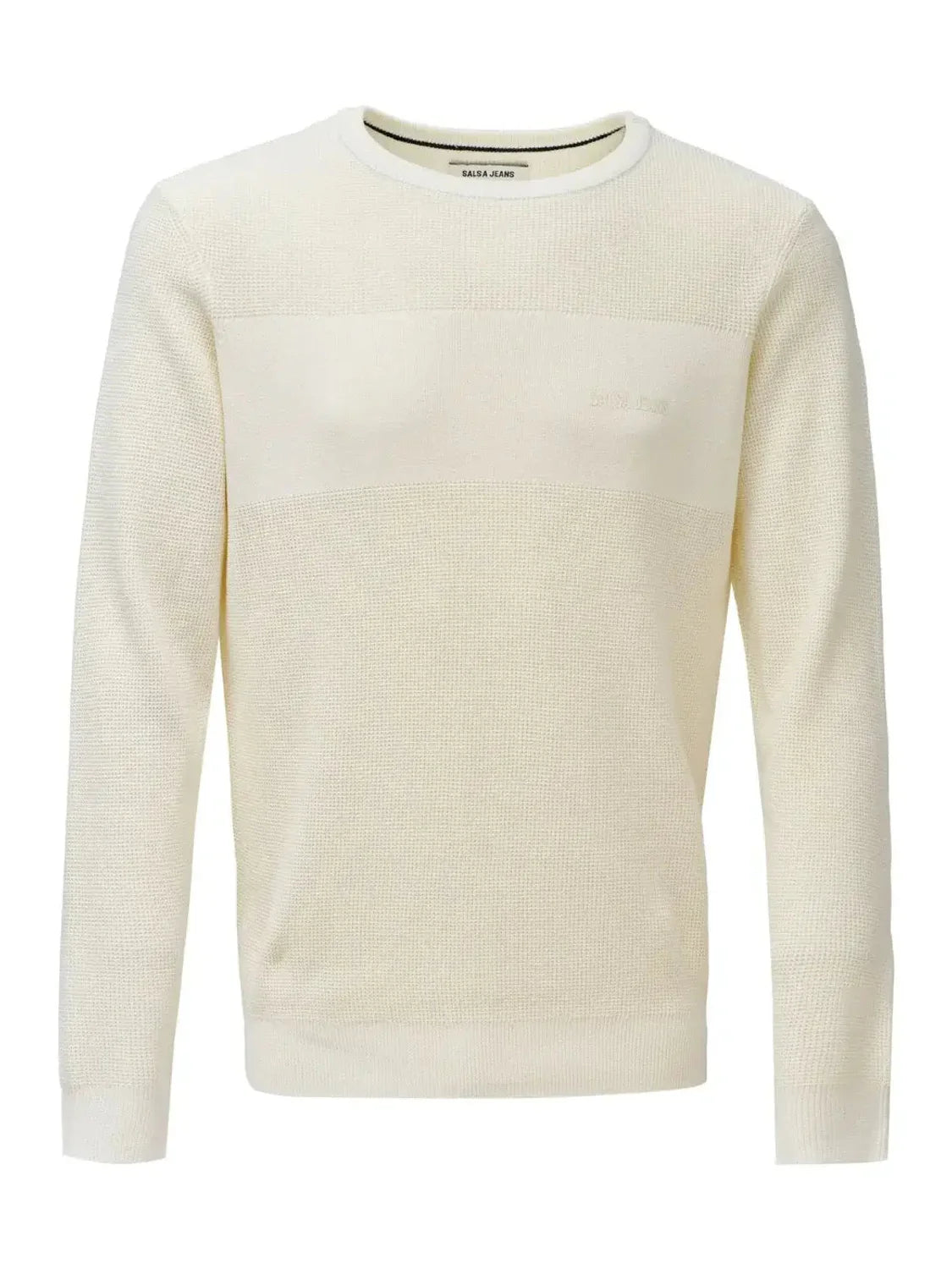 Jersey Punto Franja Salsa Jeans Crudo | Bicos de Fío